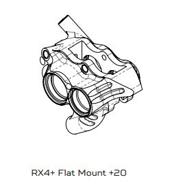 Hope RX4+ Caliper Complete - FM+20 - MIN - Orange