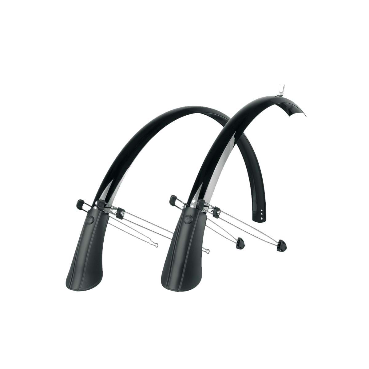 SKS COMMUTER MUDGUARD SET WITH SPOILER: BLACK 35MM 28"