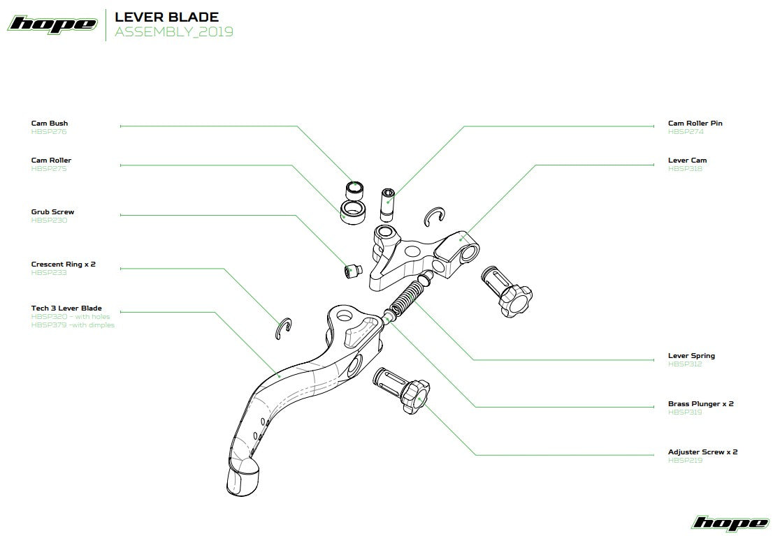 Hope Tech Master Cylinder Bpc & Reach Adj Screw - Brake Spares