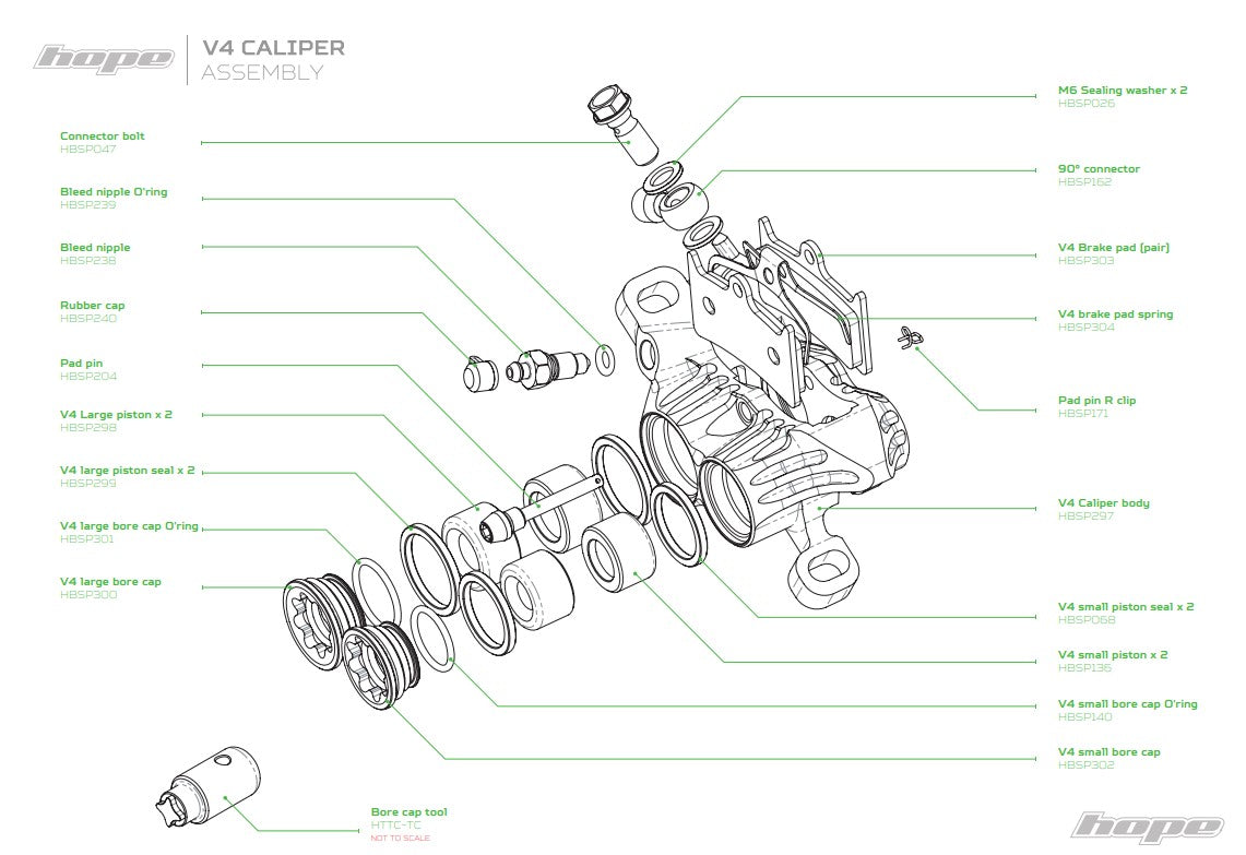 Hope 90 Deg Conn suit 5mm and S.S Hose - Black - Brake Spares