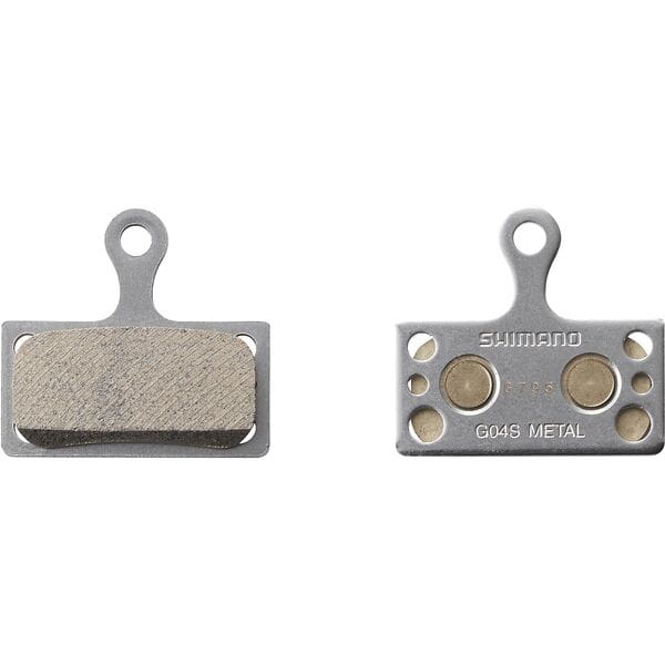Shimano G04S disc brake pads, steel backed, metal sintered