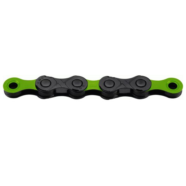 KMC X12 DLC 12 Speed Chain 126 Link - Black Green