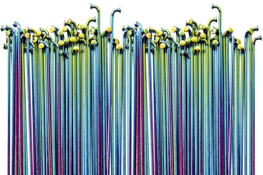 Dartmoor Spokes - Petrol Chrome / Rainbow (EACH)