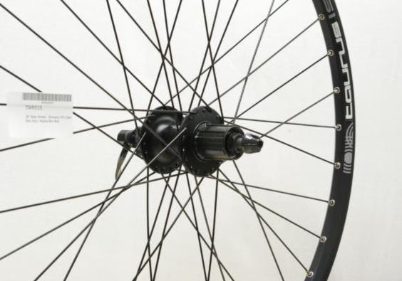26″ REAR WHEEL – SHIMANO 475 CASS DISC HUB / MACH1 RIM BLK