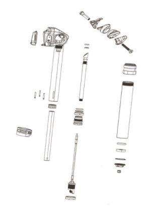 ROCKSHOX SPARE - SEATPOST SERVICE HYDRAULIC HOSE (2000MM) KIT - REVERB CONNECTAMAJIG (USE ONLY WITH CONNECTAMAJIG POST) A2