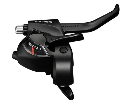 Shimano ST-EF41 EZ fire plus STI set for V-brakes, 3x7-speed, 2-finger lever, black
