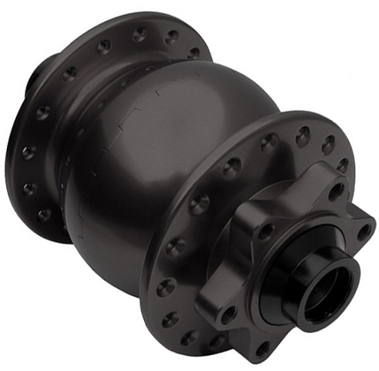 SON 28 15 110 6-Bolt Disc Dynamo Front Hub - Black Anodised 32H