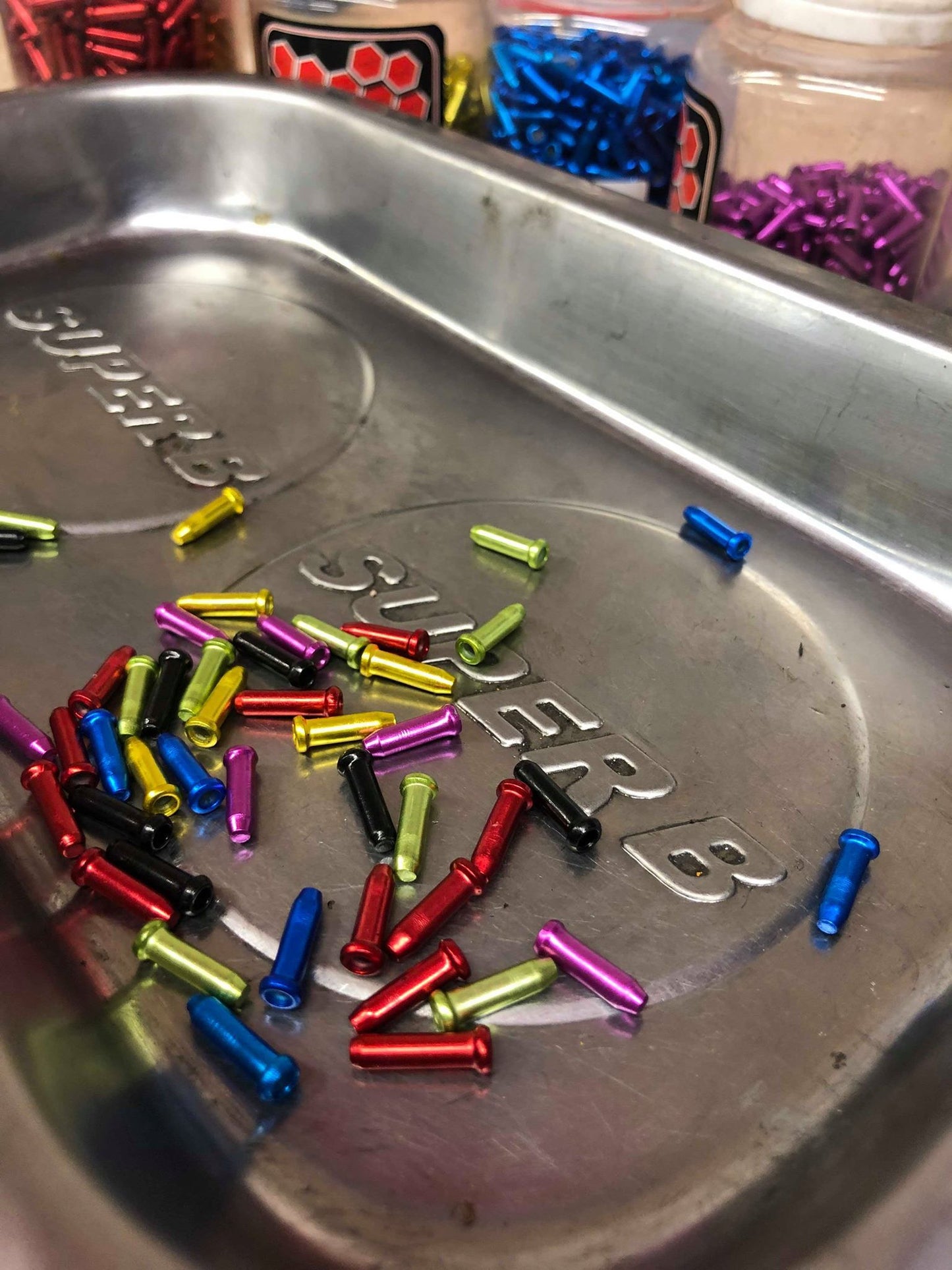 Cable Crimp Ends (SINGLE) Various Colours