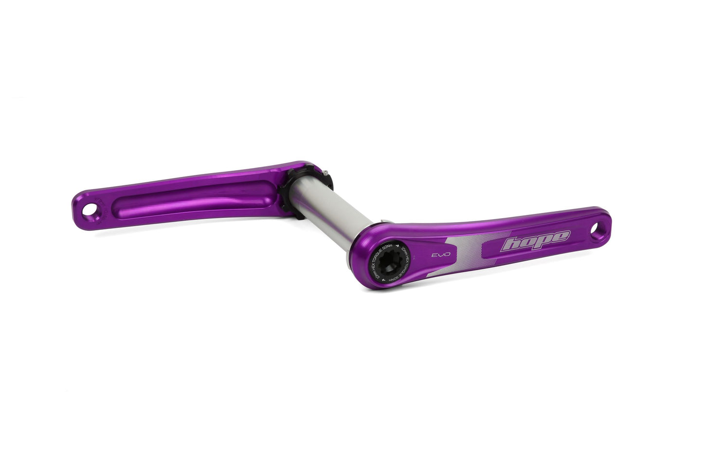 Hope EVO Crankset No Spider - 120mm FatBike - Purple