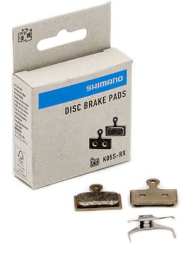 Shimano K05S-RX disc pads and spring, steel backed, resin