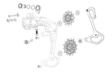 SRAM SPARE REAR DERAILLEUR PULLEY KIT X9 X7 GX 2X10 TYPE2 QTY 2 Slam69