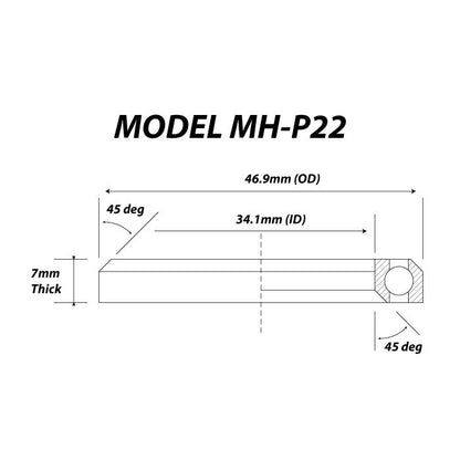 MH-P22 HEADSET BEARING - 34.1 x 46.9 x 7mm