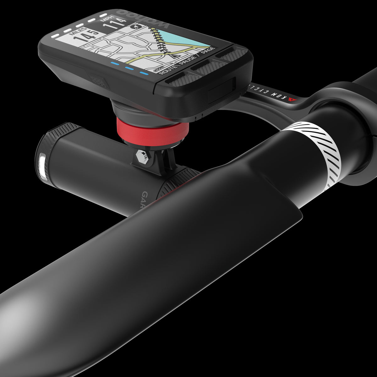KOM Universal Garmin/Wahoo Mount Bundle in Black