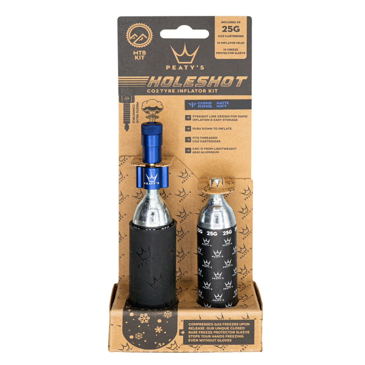 Peatys Holeshot CO2 Tyre Inflator - MTB (25g)