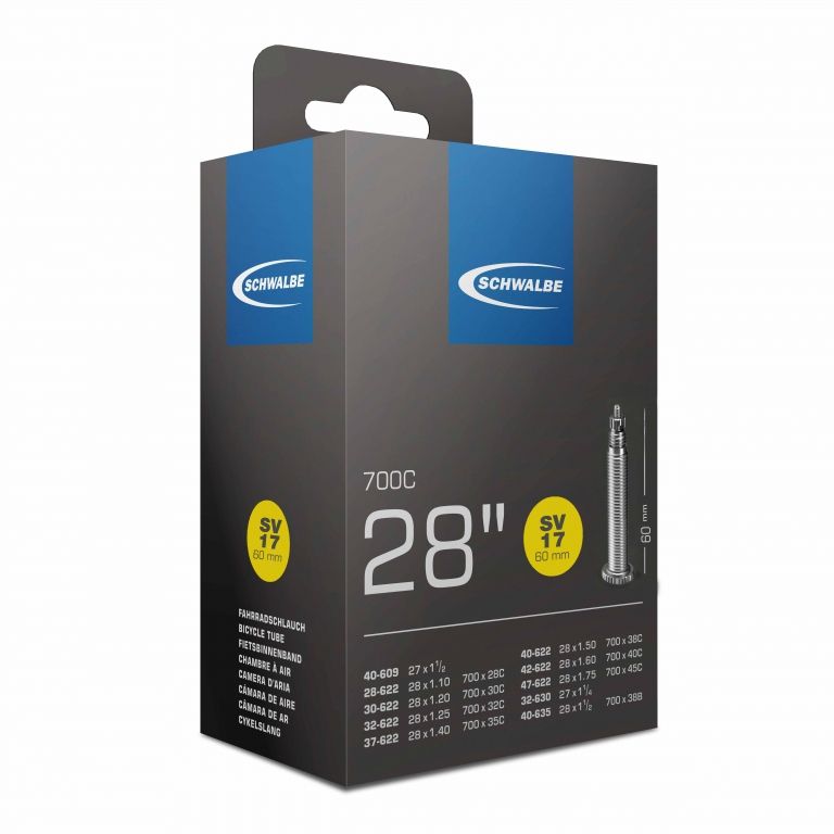 Schwalbe SV17 28" 700c Innertube (Presta Valve) 28-45c (60mm Valves)