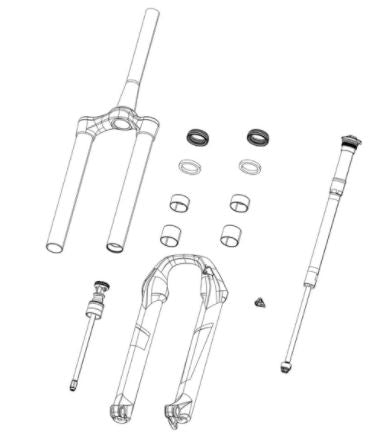 ROCKSHOX SPARE - FRONT SUSPENSION SERVICE DOMAIN/LYRIK DUST SEAL/OIL SEAL KIT