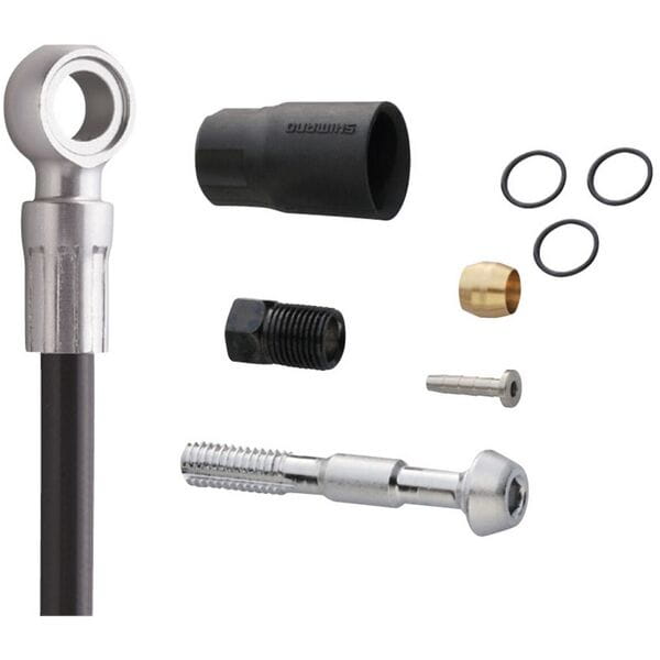 Shimano SM-BH90 XTR/XT/SLX disc brake cuttable hose, straight banjo, front, black