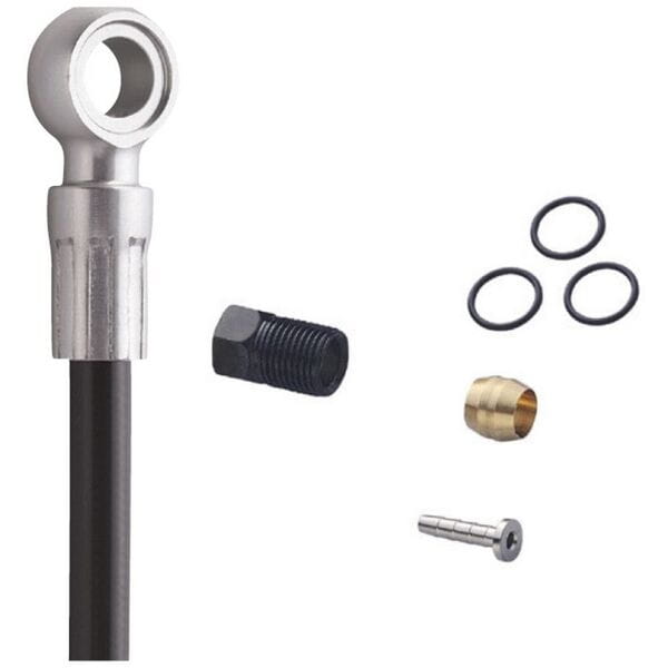 Shimano SM-BH90 XTR/XT/SLX disc brake cuttable hose, straight banjo, rear, black