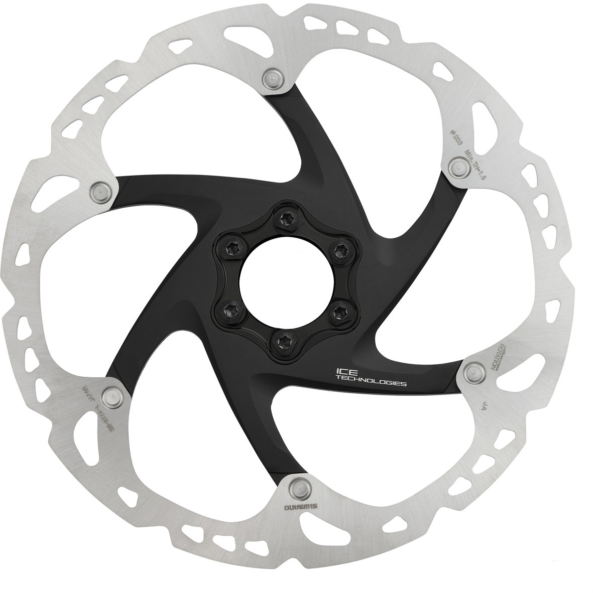 Shimano SM-RT86 DEORE XT Ice Tec 6-bolt disc rotor - 160mm, 180mm, 203mm