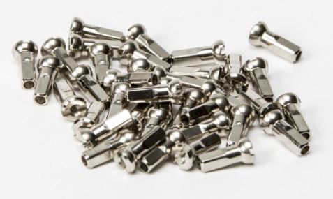 Sapim Brass Polyax Silver Nipples - 12mm (EACH)