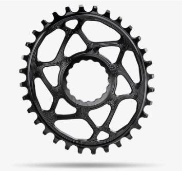 Absolute Black RaceFace Cinch Direct Mount Oval Ring N/W (6mm Offset)