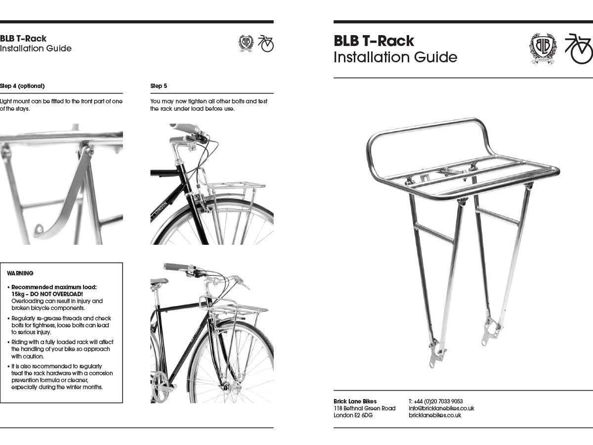 BLB T-RACK FRONT RACK - MATT BLACK