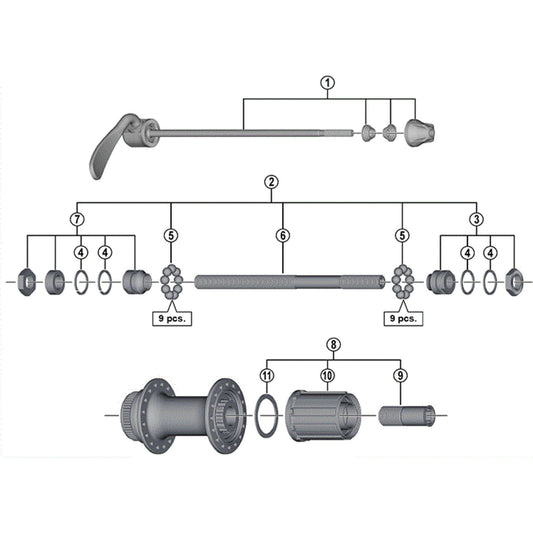 Shimano FH-RM66 complete freewheel body