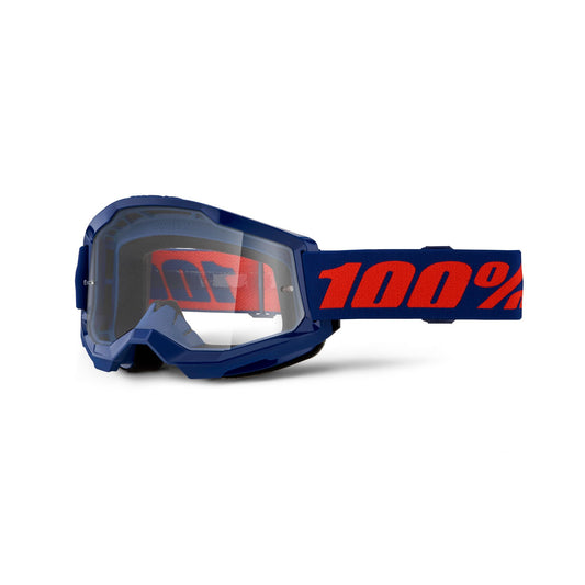 100% Strata 2 Goggle - Navy / Clear Lens