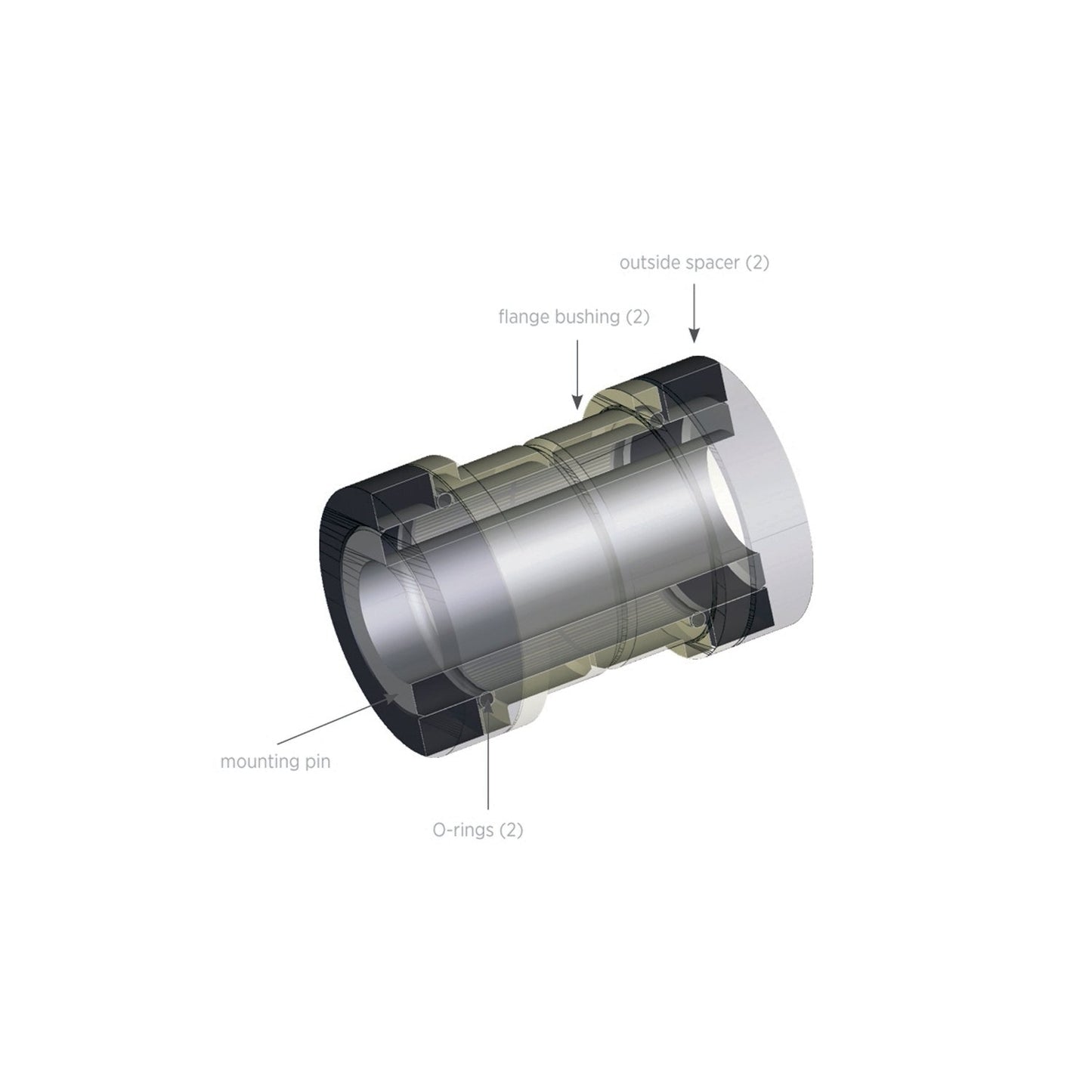 Fox Rear Shock Mount Hardware M8 x 38.61mm