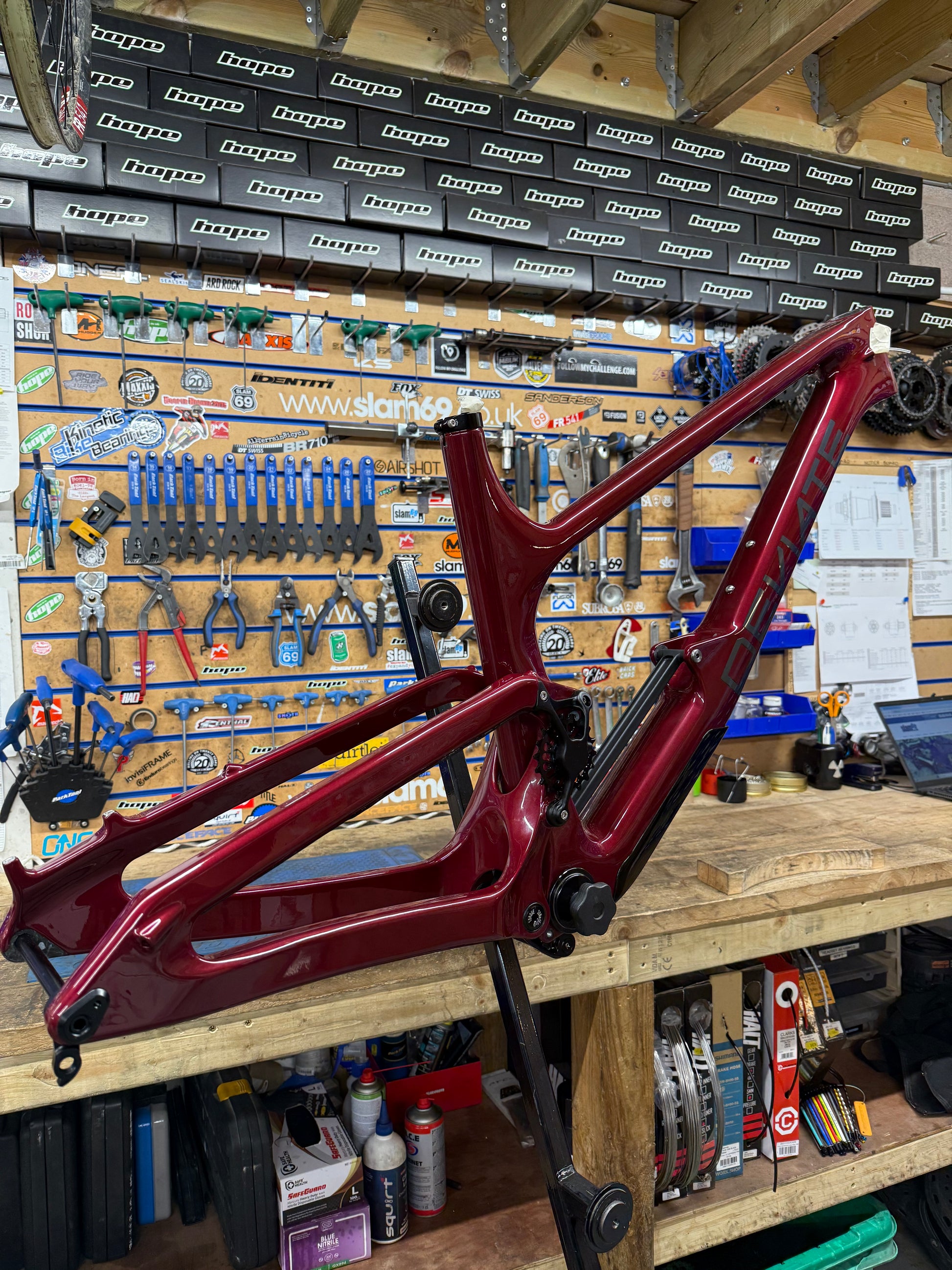 Deviate Claymore High Pivot MTB Frame (non-UDH) Rowan Red (SALE