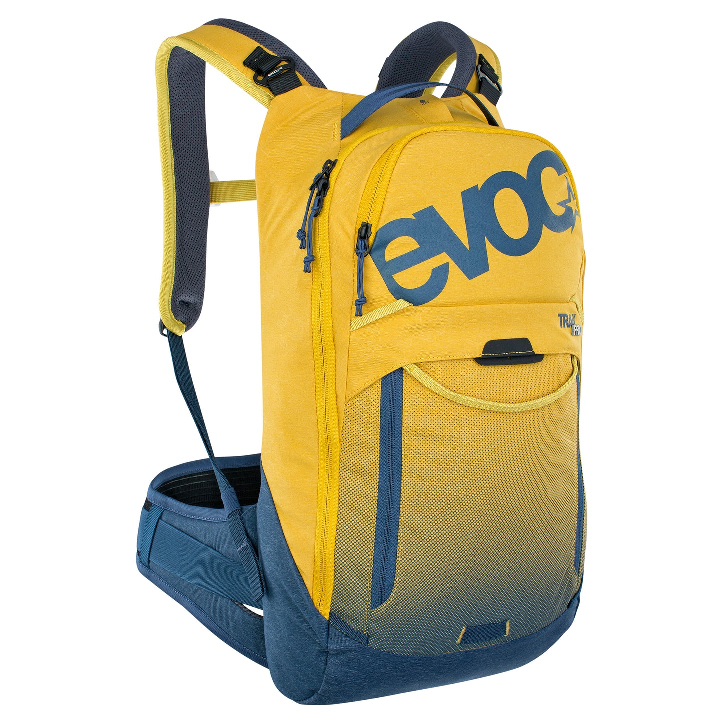 EVOC Trail Pro Protector Backpack 10L - CURRY/DENIM (S/M)