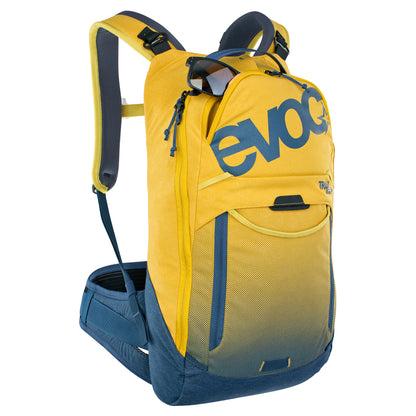 EVOC Trail Pro Protector Backpack 10L - CURRY/DENIM (S/M)