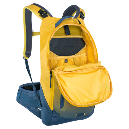 EVOC Trail Pro Protector Backpack 10L - CURRY/DENIM (S/M)