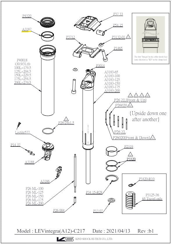 KS LEV A12/C12 Upper DU Bush - Dropper Post Spares (P3187)