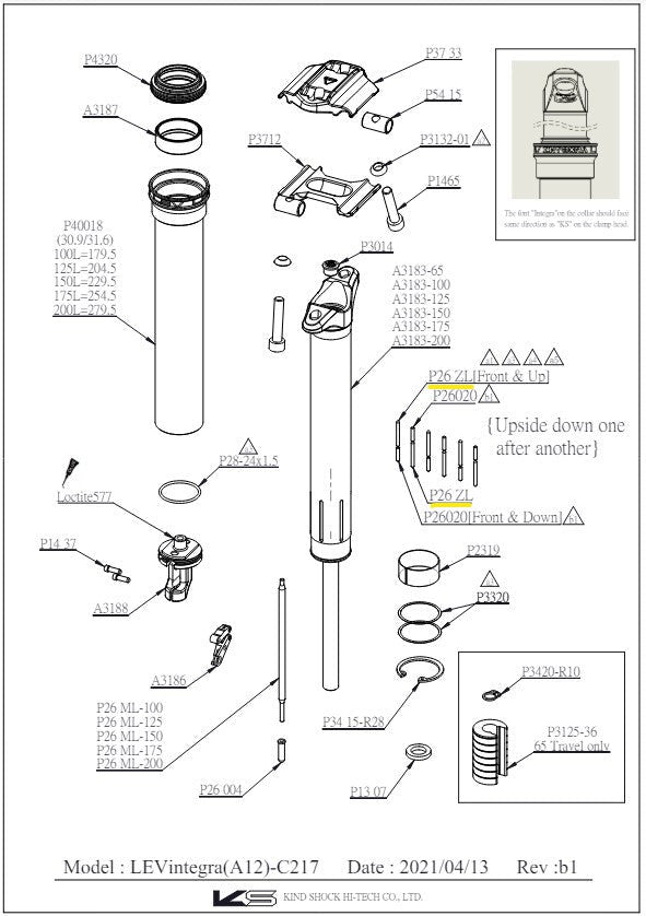 KS Copper Guide Bushes - Dropper Post Spares (P26ZL)