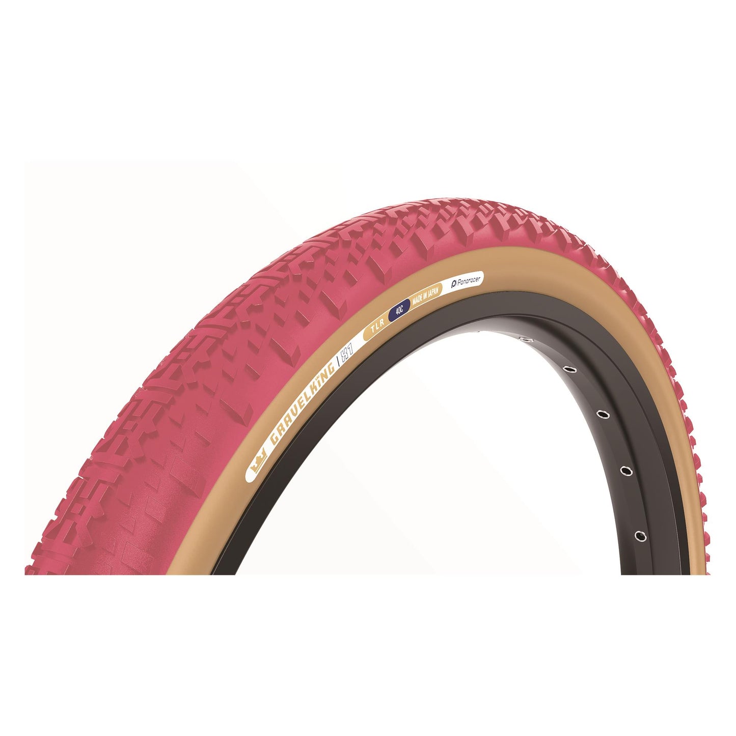 Panaracer GravelKing X1 Colour Edition 2025 TLR Gravel Tyre: CRANBERRY/BROWN 700X45C