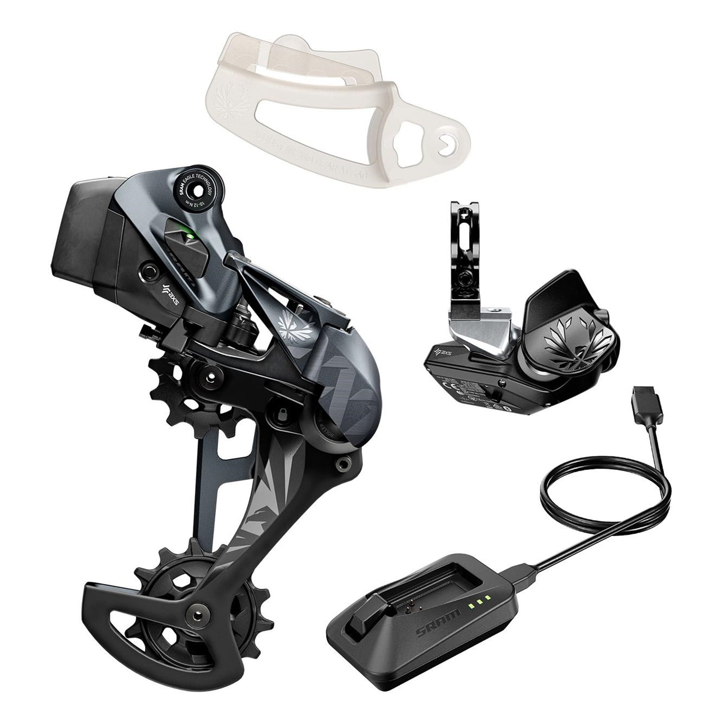 SRAM XX1 EAGLE AXS UPGRADE KIT (REAR DER W/BATTERY AND BATTERY PROTECTOR, ROCKER PADDLE CONTROLLER W/CLAMP, CHARGER/CORD, CHAIN GAP TOOL)