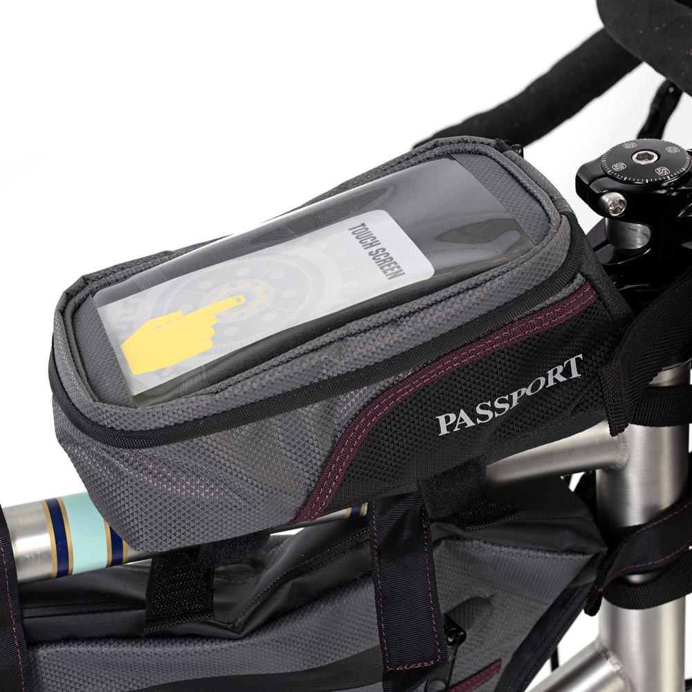 Passport Bikepacking Top Tube Bag with Phone panel - 1.8L