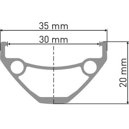 DT Swiss D 1900 26" Front wheel - 20/15x110mm