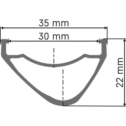 DT Swiss EX 1700 wheel, 30 mm rim, 15 x 110 m BOOST axle, 29 inch front