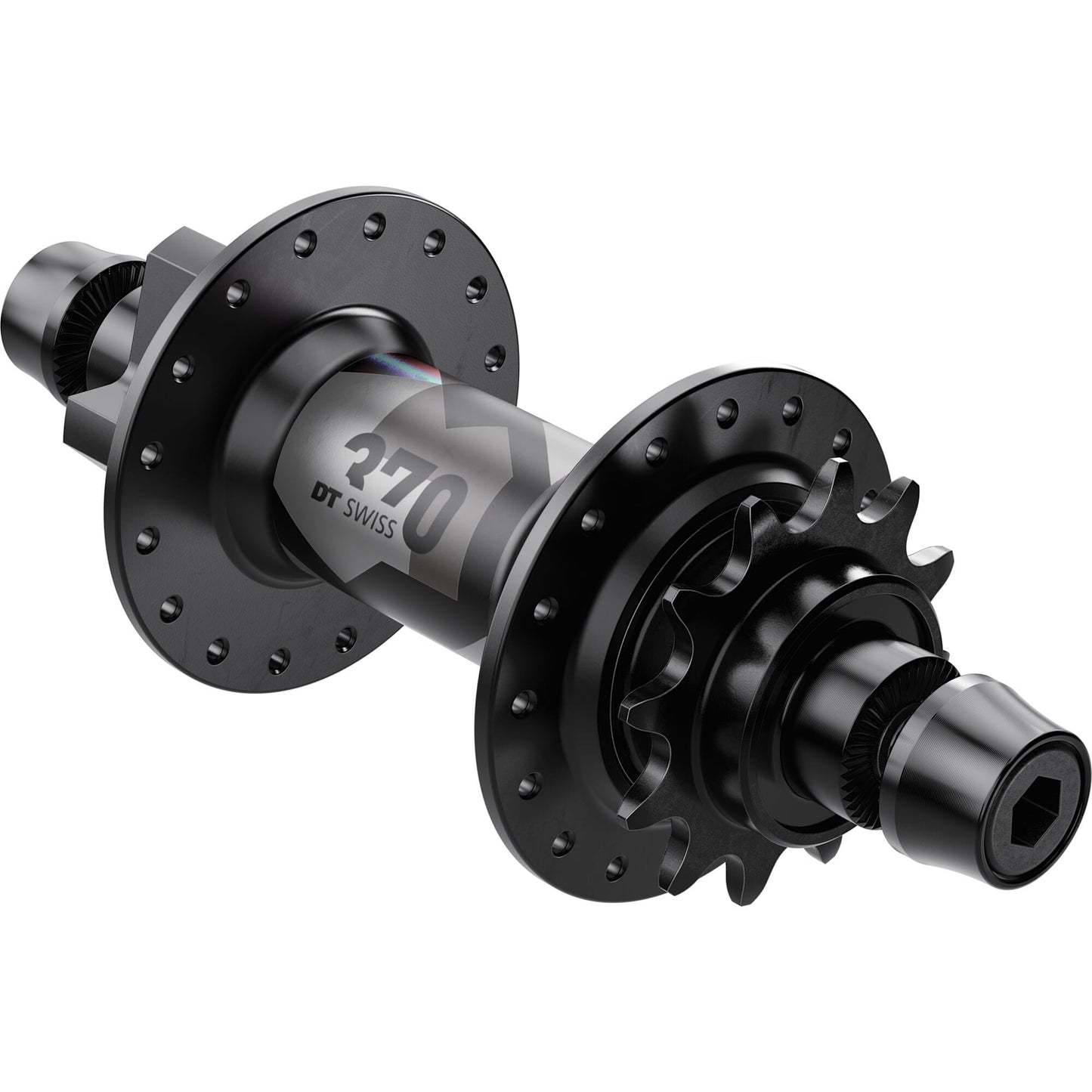 DT Swiss 370 Classic Rear Disc 6 bolt, 135 x 10 mm, Singlespeed, 32 hole, black