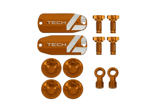 Hope Tech 4 E4 Custom Kit - Pair - Orange - Brake Spares