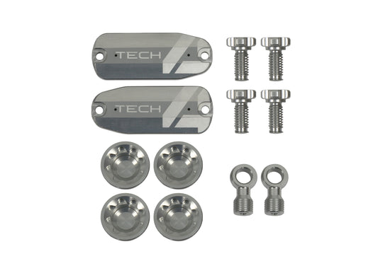 Hope Tech 4 E4 Custom Kit - Pair - Silver - Brake Spares