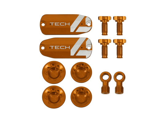 Hope Tech 4 V4 Custom Kit - Pair - Orange - Brake Spares