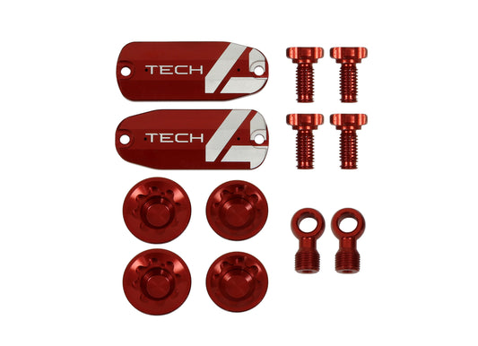 Hope Tech 4 V4 Custom Kit - Pair - Red - Brake Spares