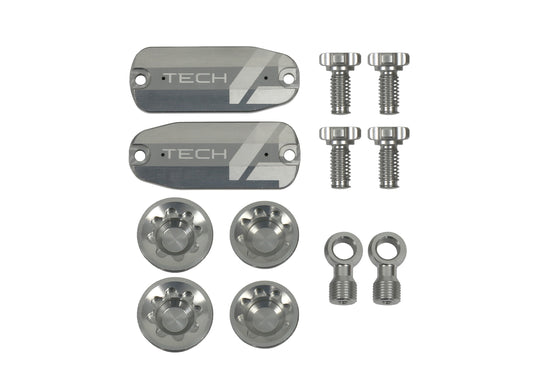 Hope Tech 4 V4 Custom Kit - Pair - Silver - Brake Spares