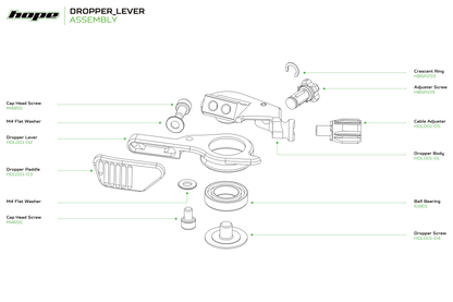 Hope Dropper Lever - Main Screw - Red