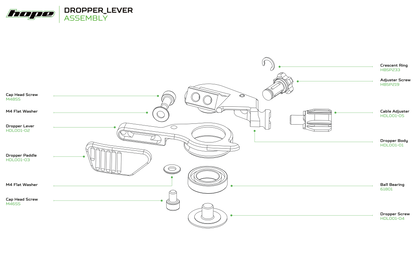 Hope Dropper Lever - Main Screw - Black