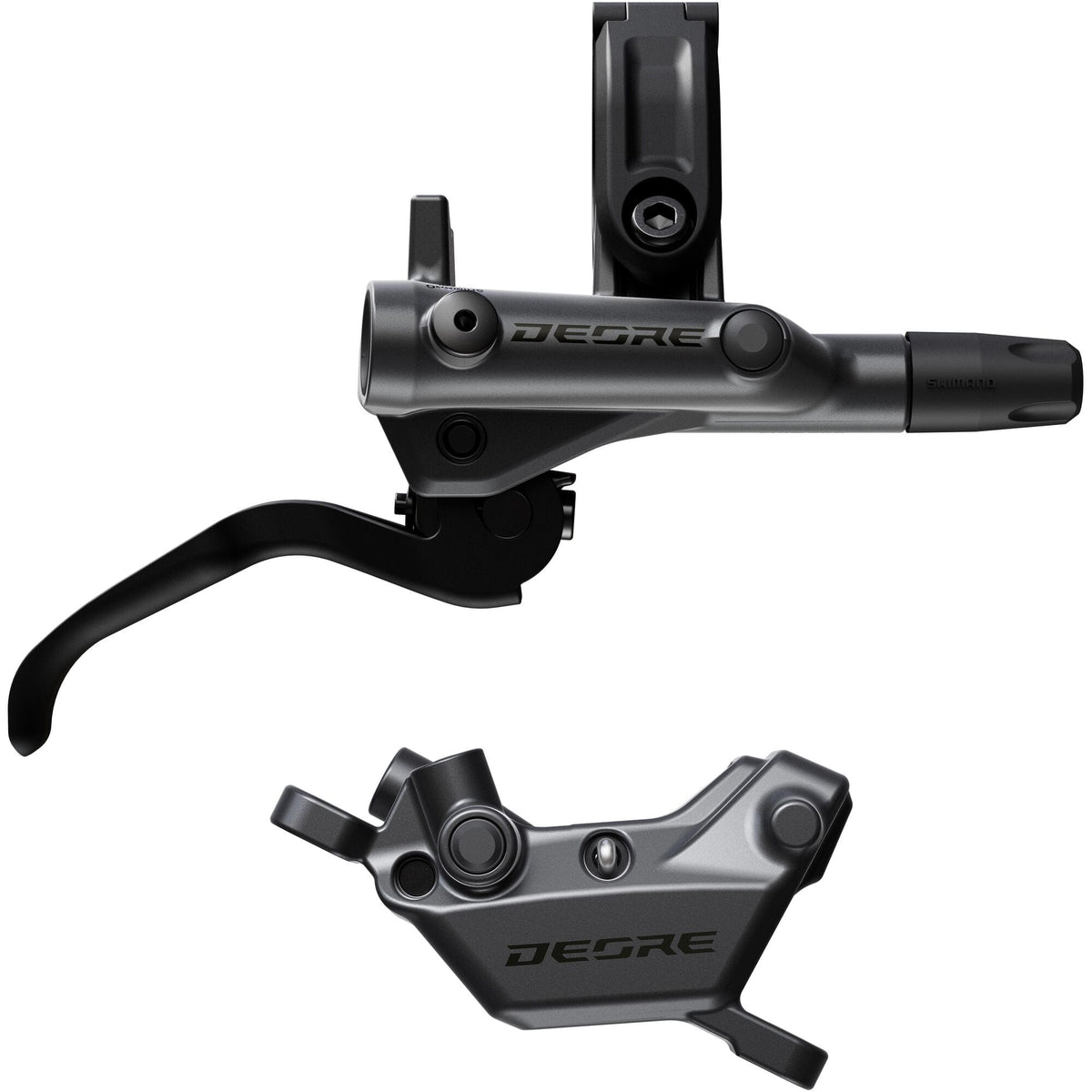 Shimano BR-M6220 Deore front 4 pot bled brake lever/post mount calliper, 1000 mm hose