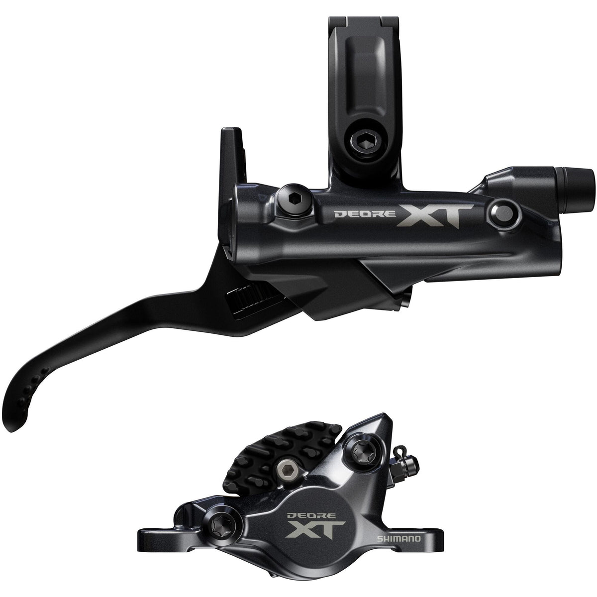 Shimano BR-M8200/BL-M8200 XT 2 pot bled brake lever/post mount calliper, front right